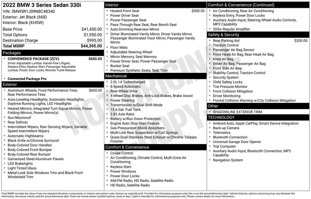 Used 2022 BMW 330i Sedan w/ Convenience Package RWD image 1