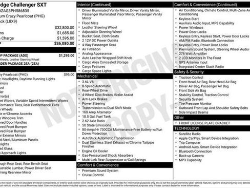 Used 2023 Dodge Challenger SXT w/ Blacktop Package RWD image 2