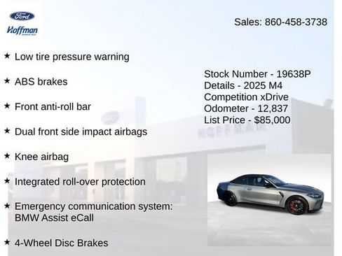 Used 2025 BMW M4 xDrive Competition w/ Executive Package AWD/4WD image 22