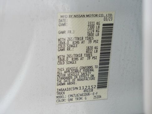 Certified 2023 Nissan Titan SV image 23