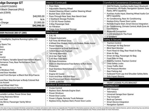 Certified 2026 Dodge Durango GT AWD/4WD image 46