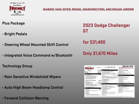 Used 2023 Dodge Challenger GT w/ Plus Package image 7