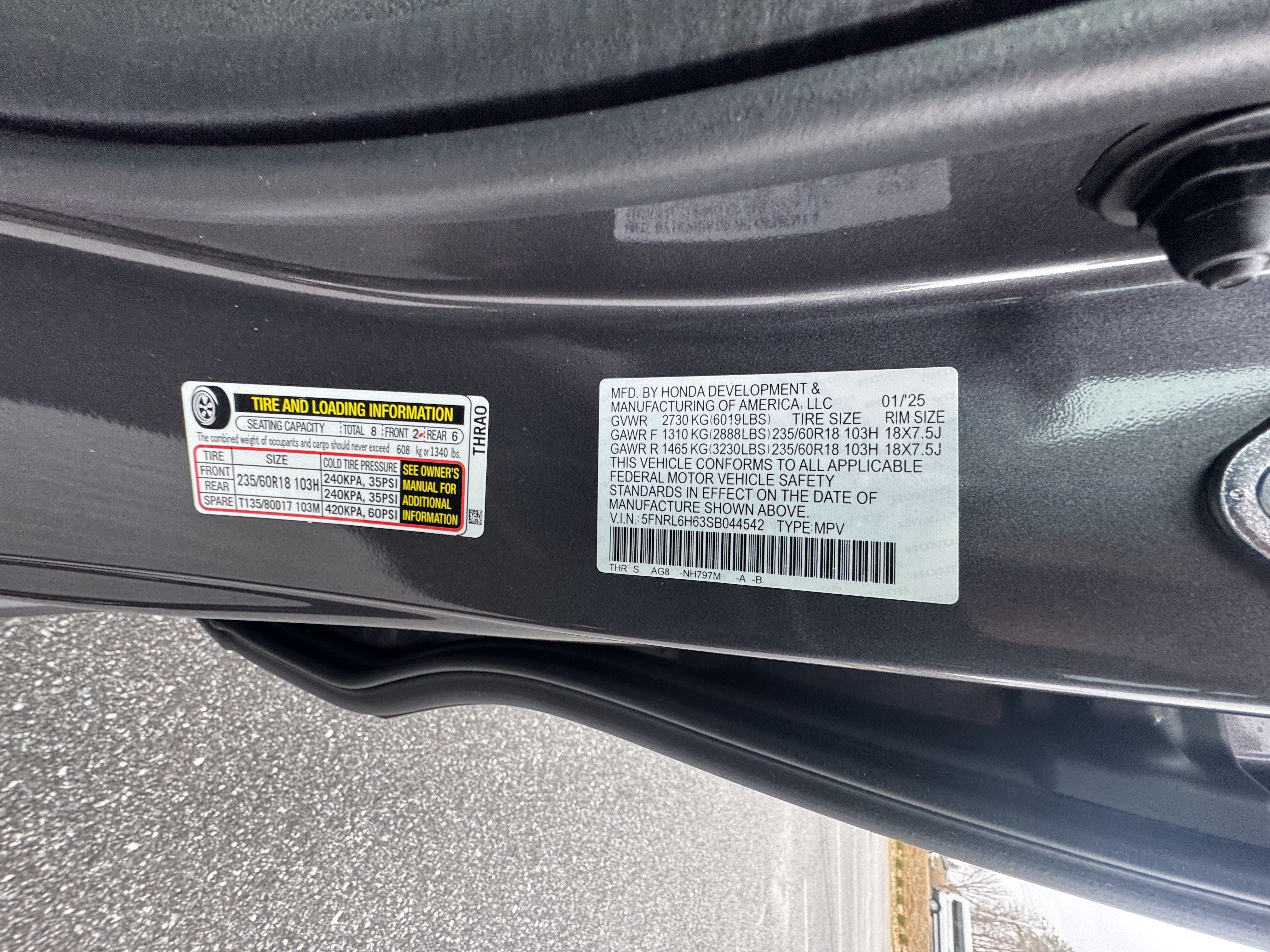 New 2027 Honda Odyssey EX-L image 15
