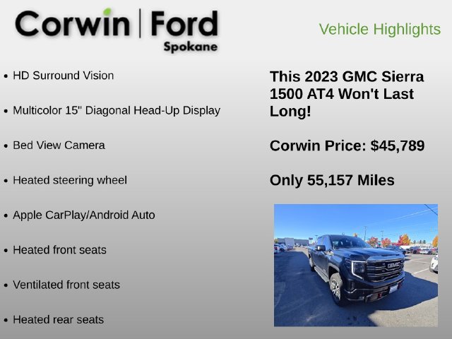 Used 2023 GMC Sierra 1500 AT4 w/ AT4 Premium Package AWD/4WD image 14
