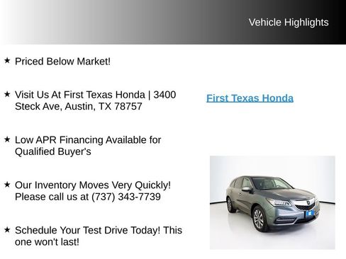 Used 2016 Acura MDX SH-AWD w/ Technology Package image 9