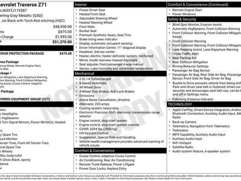 Used 2026 Chevrolet Traverse Z71 AWD/4WD image 20