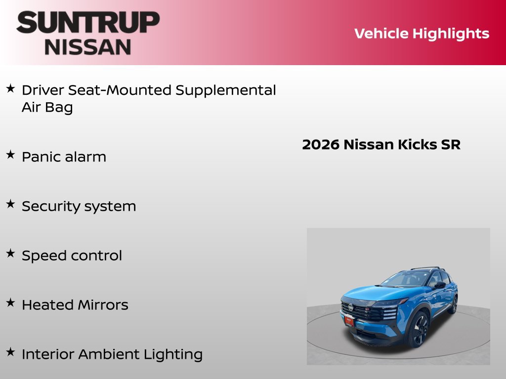 Certified 2026 Nissan Kicks SR w/ SR Premium Package FWD image 39