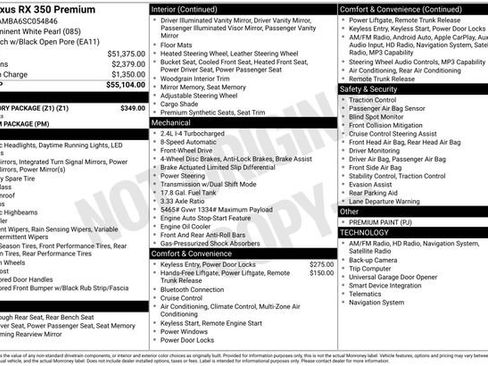 Used 2025 Lexus RX 350 Premium w/ Accessory Package (Z1) FWD image 10