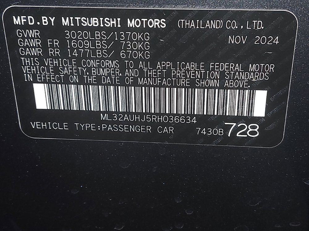 Used 2024 Mitsubishi Mirage ES FWD image 33