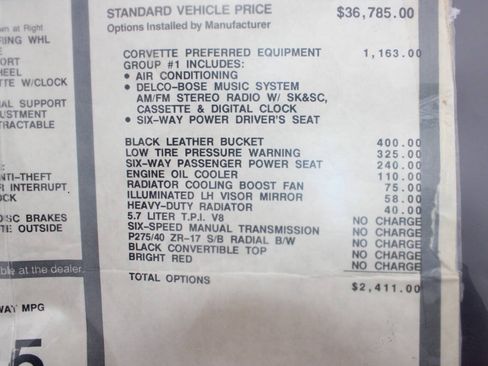 Used 1989 Chevrolet Corvette Convertible RWD image 22