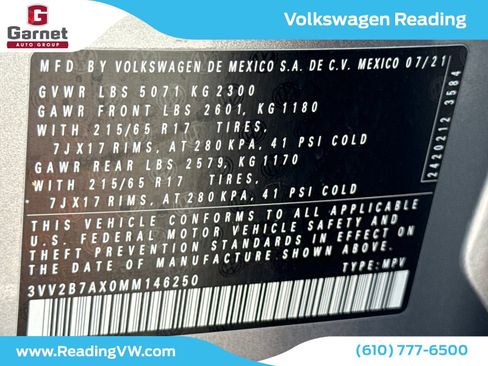 Used 2021 Volkswagen Tiguan SE w/ Panoramic Sunroof Package AWD/4WD image 27