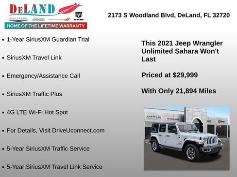 Used 2021 Jeep Wrangler Unlimited Sahara AWD/4WD image 24