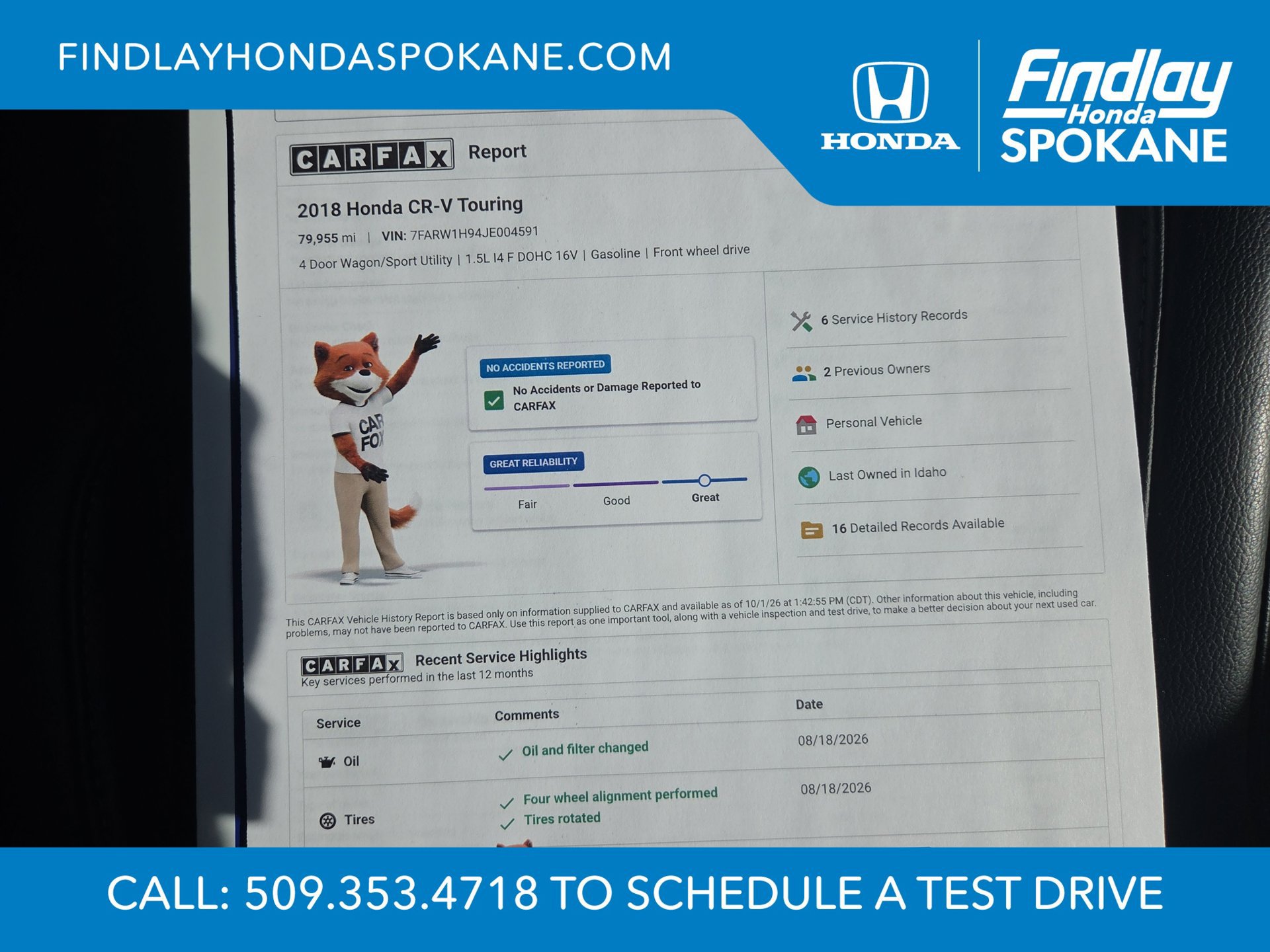 Used 2018 Honda CR-V Touring image 23