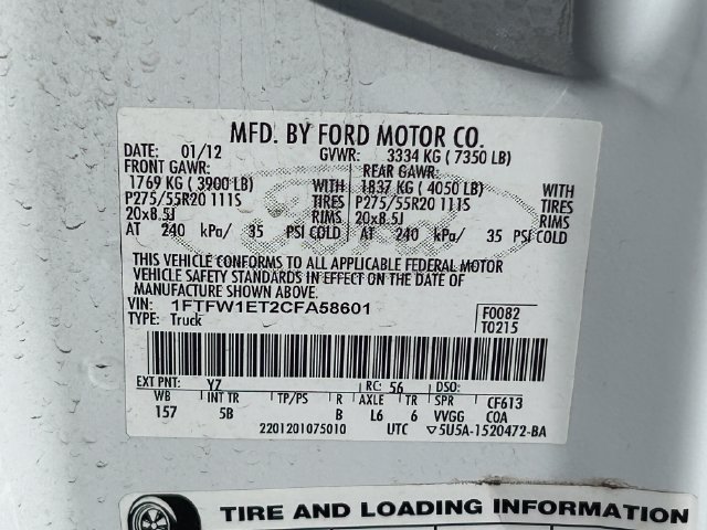 Used 2012 Ford F150 FX4 w/ FX Luxury Pkg AWD/4WD image 16