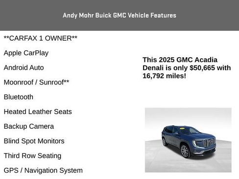 Used 2025 GMC Acadia Denali w/ Super Cruise Package AWD/4WD image 4