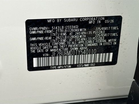 New 2026 Subaru Outback Wilderness AWD/4WD image 42