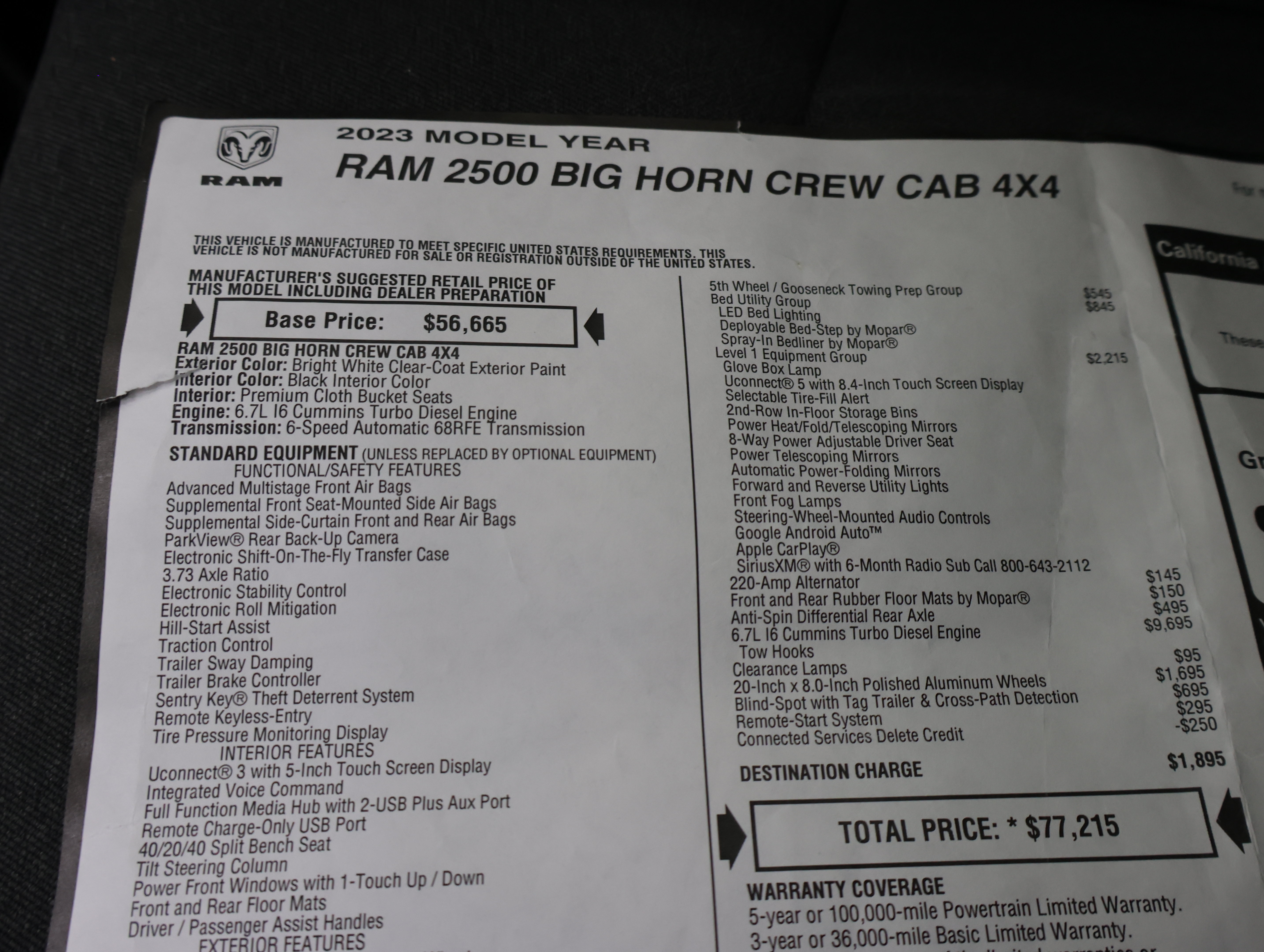 Used 2023 RAM 2500 Big Horn w/ Level 1 Equipment Group AWD/4WD image 58