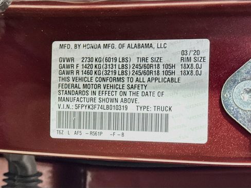 Used 2020 Honda Ridgeline RTL-E image 31