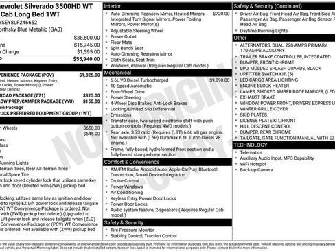 Used 2020 Chevrolet Silverado 3500 W/T w/ WT Convenience Package AWD/4WD image 25