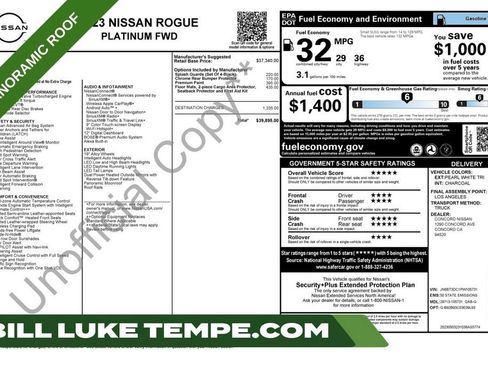Used 2023 Nissan Rogue Platinum FWD image 2
