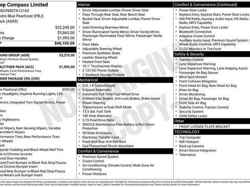 New 2025 Jeep Compass Limited w/ Sun & Sound Group image 2
