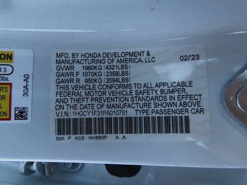 Certified 2023 Honda Accord EX image 24