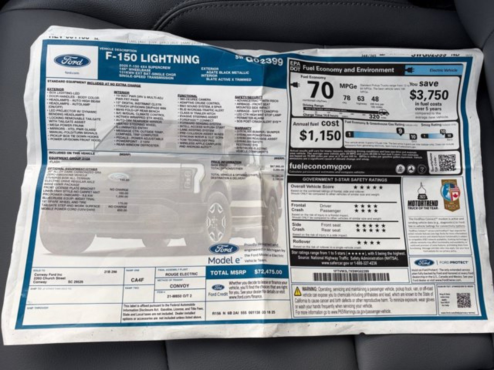Used 2025 Ford F150 Lightning Flash AWD/4WD image 24
