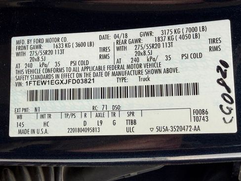 Used 2018 Ford F150 Lariat w/ Equipment Group 502A Luxury image 28