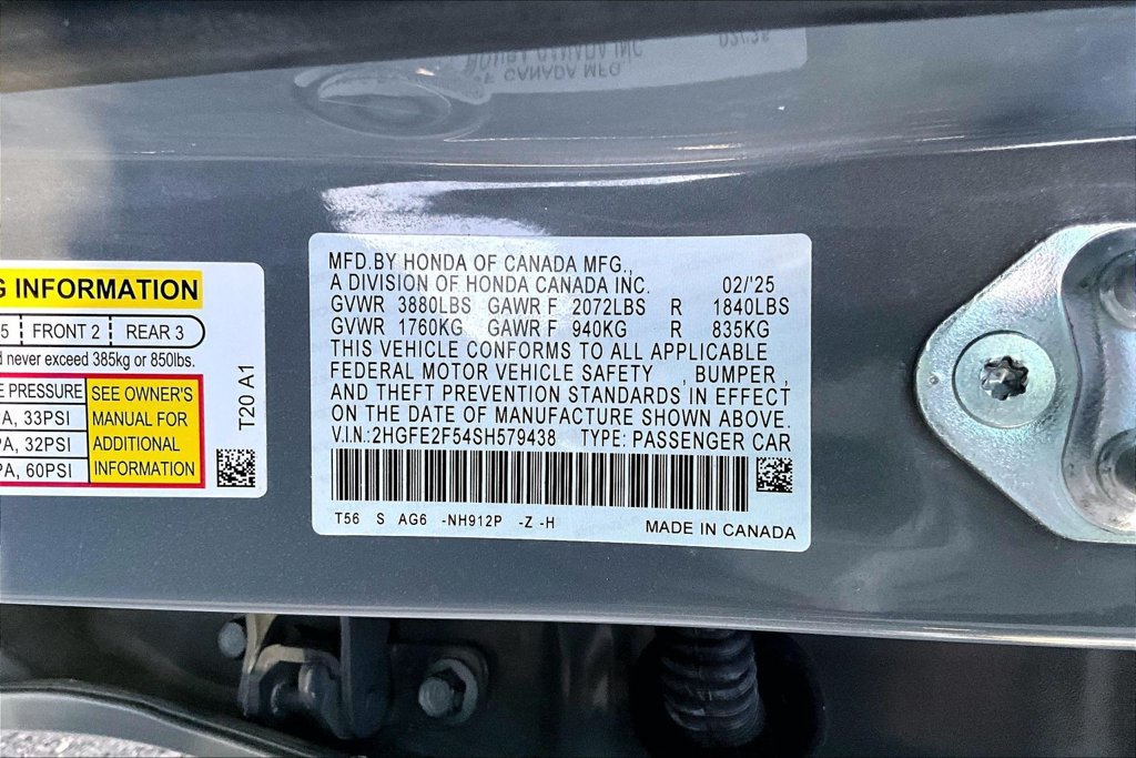Used 2025 Honda Civic Sport image 16