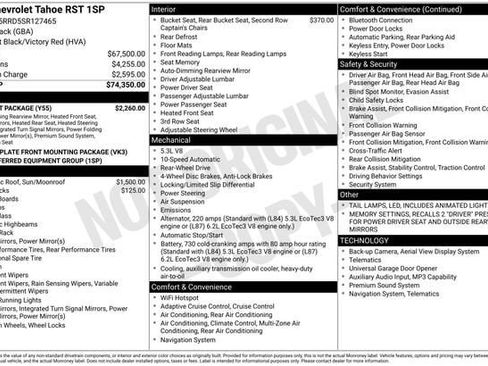 Used 2025 Chevrolet Tahoe RST w/ Comfort Package RWD image 31