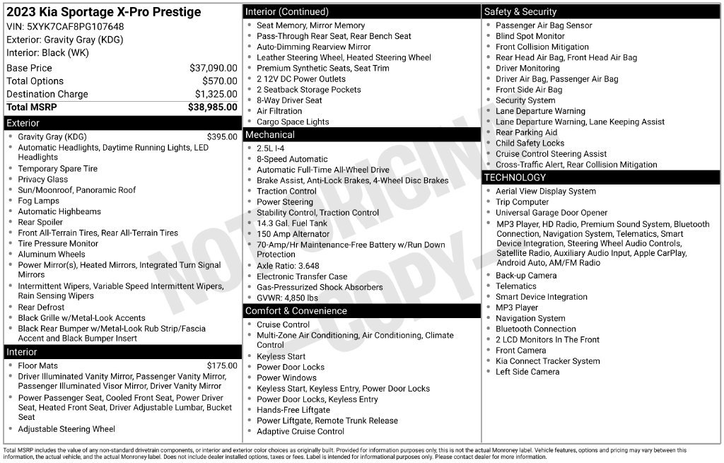 Used 2023 Kia Sportage X-Pro Prestige AWD/4WD image 9