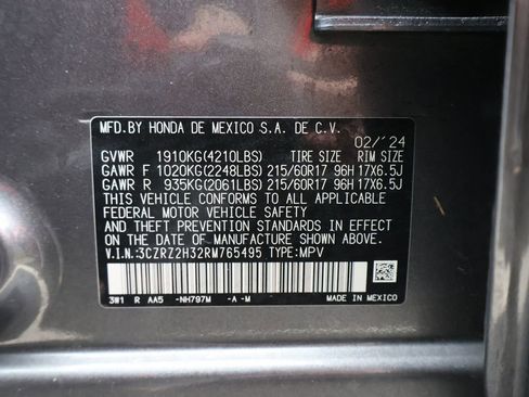 Certified 2024 Honda HR-V LX image 13
