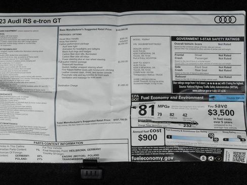 Used 2023 Audi RS e-tron GT w/ Carbon Performance Package image 62