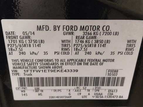 Used 2014 Ford F150 Lariat w/ Equipment Group 502A Luxury AWD/4WD image 33