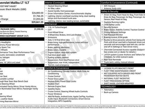 Used 2022 Chevrolet Malibu LT w/ Leather Package FWD image 4