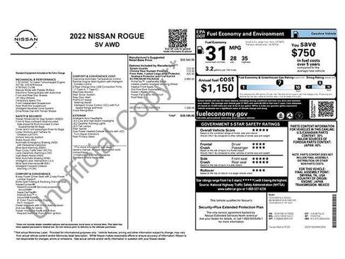 Certified 2022 Nissan Rogue SV w/ SV Premium Package AWD/4WD image 20
