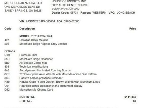 Certified 2023 Mercedes-Benz EQS 450+ 4MATIC SUV image 3