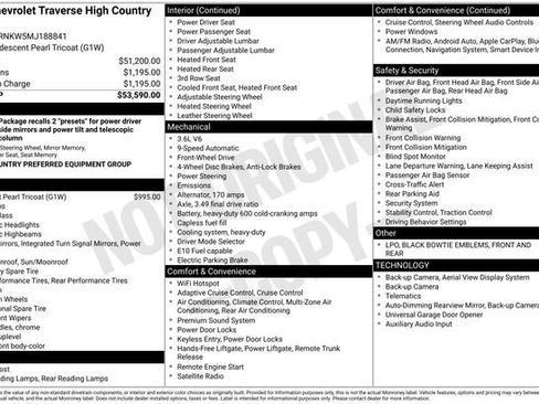 Used 2021 Chevrolet Traverse High Country image 4