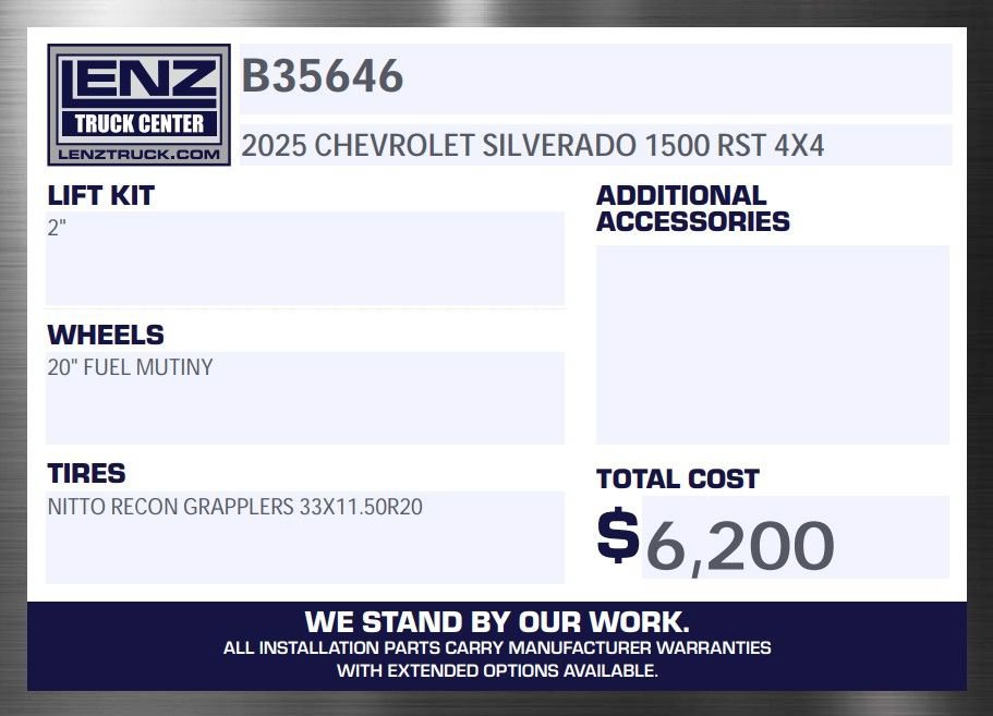 Used 2025 Chevrolet Silverado 1500 RST w/ Z71 Off-Road Package AWD/4WD image 2
