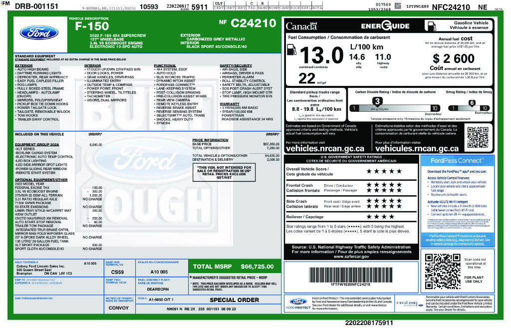 Used 2022 Ford F150 XLT w/ Equipment Group 302A High AWD/4WD image 64