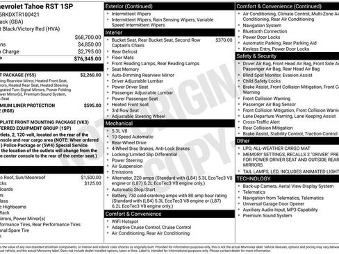 New 2026 Chevrolet Tahoe RST w/ Comfort Package image 4