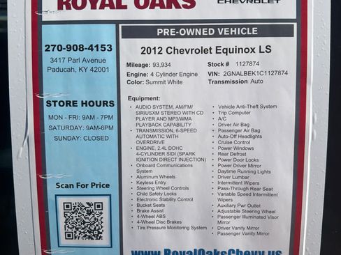Used 2012 Chevrolet Equinox LS FWD image 28