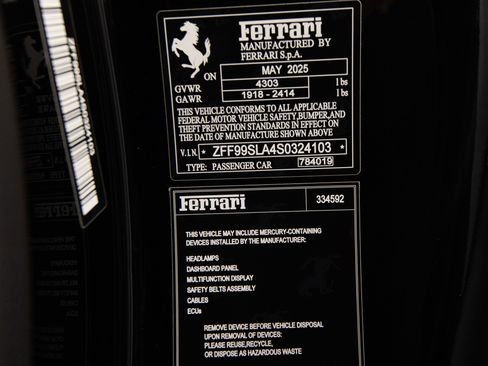 Certified 2025 Ferrari 296 GTB RWD image 54