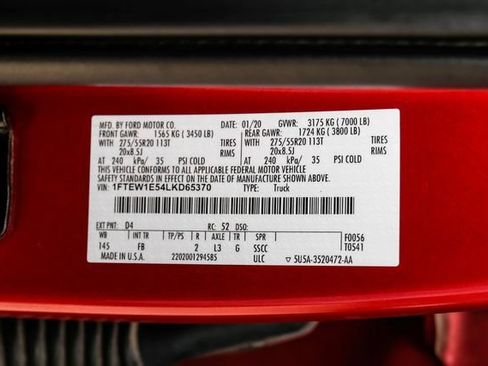 Used 2020 Ford F150 XLT w/ Equipment Group 302A Luxury AWD/4WD image 69