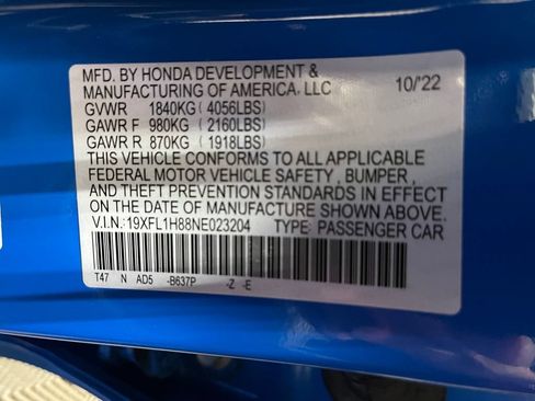 Used 2022 Honda Civic Sport Touring image 24