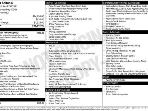 Used 2023 Kia Seltos S w/ Navigation Package image 31