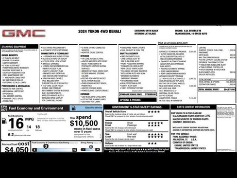 Used 2024 GMC Yukon Denali w/ Advanced Technology Package AWD/4WD image 3