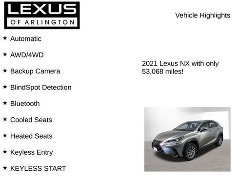 Used 2021 Lexus NX 300 AWD w/ Comfort Package image 7