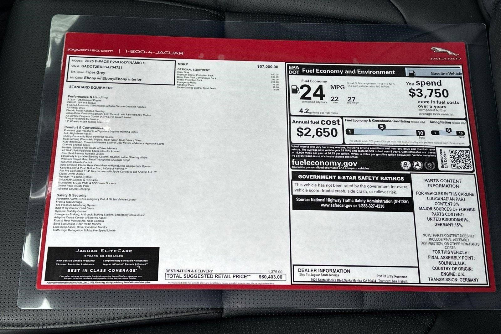 New 2025 Jaguar F-PACE R-Dynamic S AWD/4WD image 29