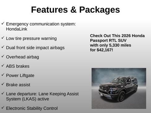 Certified 2026 Honda Passport RTL image 16
